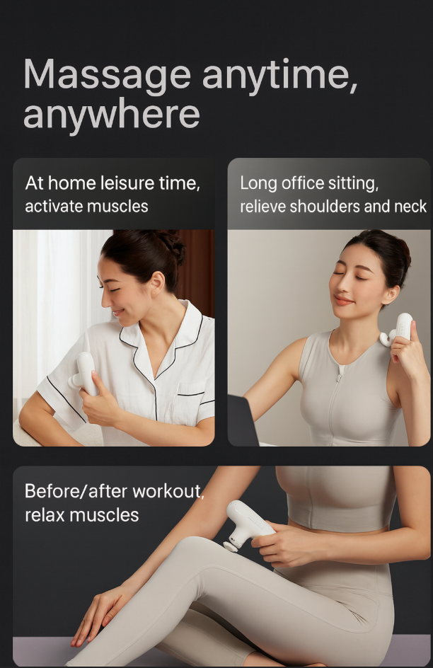 [FREE SHIPPING]. Mini Fascia Massage Gun for Women – Portable Deep Tissue Muscle Massager, Multifunctional Percussion Massage Gun for Neck, Shoulder & Body Relief – Lightweight Quiet Design, New Mini Neck Fascia Gun
