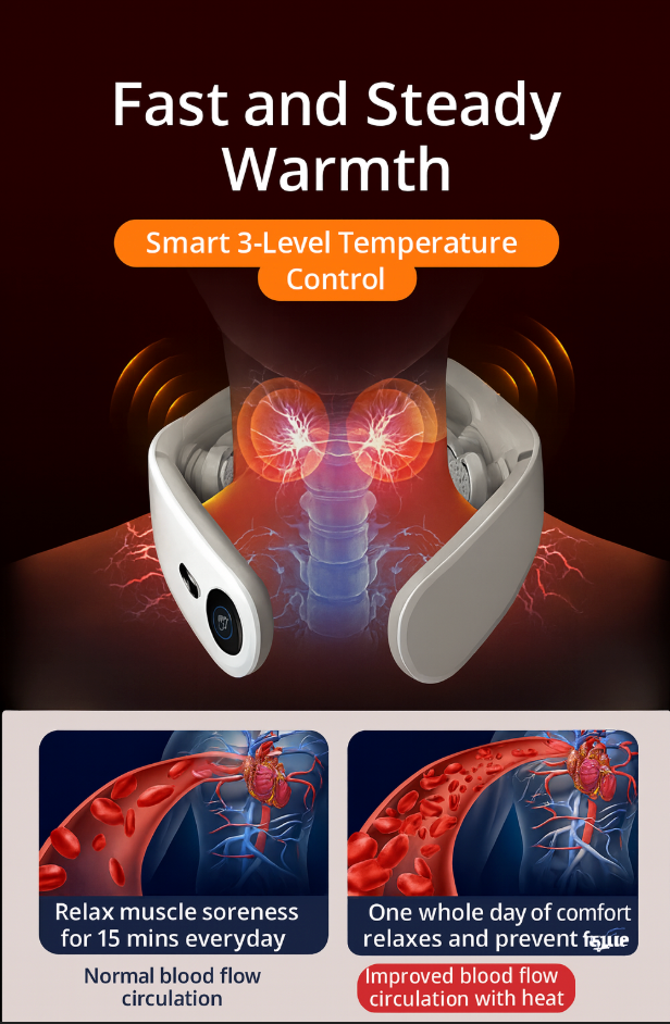 The cervical spine massager has been connected to the Mijia app to warm compress the waist, back, shoulders and neck, kneading the trapezius muscle of the neck, giving birthday gifts
