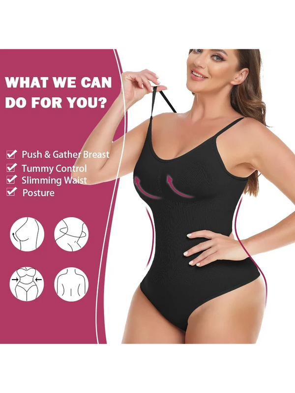Low Back Bodysuit for Women Tummy Control Shapewear
